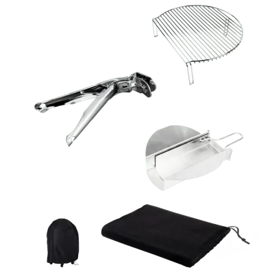 Pack de accesorios DragonPack 6000 M de Cecotec con pinzas, cubierta protectora y atizador para barbacoa kamado DragonFire 6600