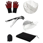 Kit de accesorios DragonPack 6000 L con cubierta, pinzas, canasta, recolector y guantes para barbacoa kamado DragonFire 6000 de Cecotec