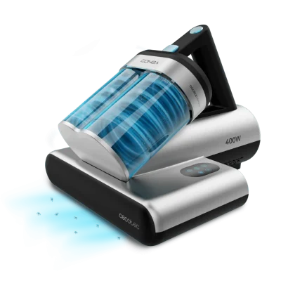 Aspirador de colchones Conga Rockstar 4000 Mattress con luz UV-C y cepillo motorizado sobre superficie textil