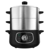Imagen 2 Vaporera eléctrica Vapovita SteelPot de 1300 W y 10 L. Cocina saludable con 3 recipientes de acero inoxidable, temporizador y accesorios incluidos.