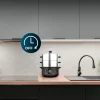 Imagen 8 Vaporera eléctrica Vapovita SteelPot de 1300 W y 10 L. Cocina saludable con 3 recipientes de acero inoxidable, temporizador y accesorios incluidos.