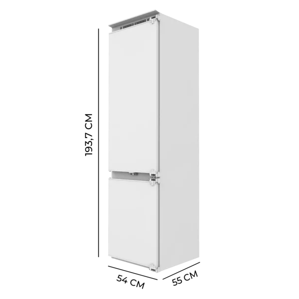 Imagen 2 Frigorífico integrable Cecotec de 267L con tecnología NoFrost e Inverter. Sistema Full LED Wall y cajón Fresh Zone Plus para máxima conservación. Clase E.