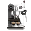 Vista frontal de la cafetera espresso barista profesional Baristeo Intima de Cecotec con acabados en acero inoxidable y manómetro de presión