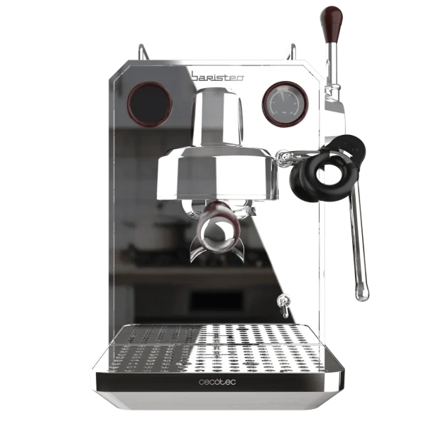 Imagen 2 Cafetera espresso profesional Baristeo Intima de Cecotec con 20 bares de presión, sistema Thermoblock doble y manómetro para un café perfecto en casa.