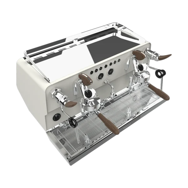 Imagen 2 Cafetera espresso barista Baristeo Gastro de 2900 W con doble Thermoblock, 20 bares de presión, molinillo integrado y manómetro PressurePro para café gourmet.