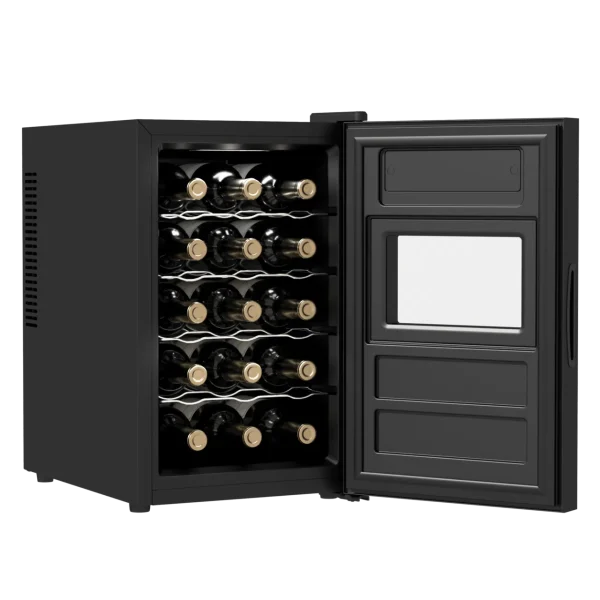 Imagen 2 Vinoteca Bolero GrandSommelier 1550 CoolCrystal con capacidad para 15 botellas, tecnología Hyper-cooling, panel táctil y temperatura regulable de 8 a 18 ºC.