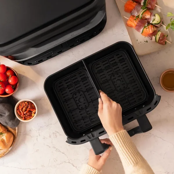 Imagen 5 Freidora sin aceite Cecofry Dual 9000 de 9 L con 2850 W, tecnología PerfectCook y cubeta divisible. Cocina de forma saludable con resultados crujientes.
