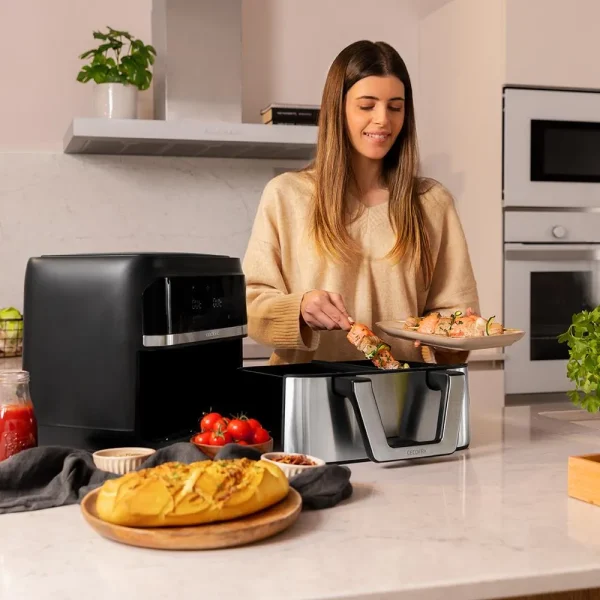 Imagen 8 Freidora sin aceite Cecofry Dual 9000 de 9 L con 2850 W, tecnología PerfectCook y cubeta divisible. Cocina de forma saludable con resultados crujientes.