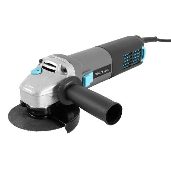 Imagen 2 Amoladora angular Cecotec RadialPower 1000 Filtra de 1000W y 16.000 rpm. Compatible con discos de 125mm. Incluye filtros antipolvo, 8 discos y maletín.