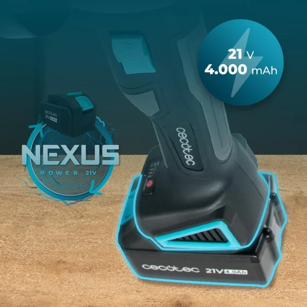 Imagen 5 Amoladora angular a batería RadialPower 2120 Freemove de Cecotec. Motor Brushless 21V, 12000 rpm, compatible con discos de 125mm. Incluye 8 discos y maletín.