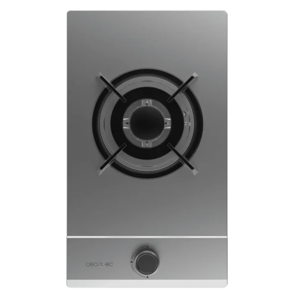 Imagen 3 Placa de gas de acero inoxidable con 2 quemadores, sistema de seguridad FlameOut y encendido integrado. Potencia y eficiencia en un diseño compacto y duradero.