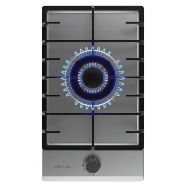 Imagen 2 Placa de gas Bolero Squad G 1200F Inox de Cecotec con 1 quemador de alta eficiencia, sistema de seguridad FlameOut y acabado en acero inoxidable duradero.
