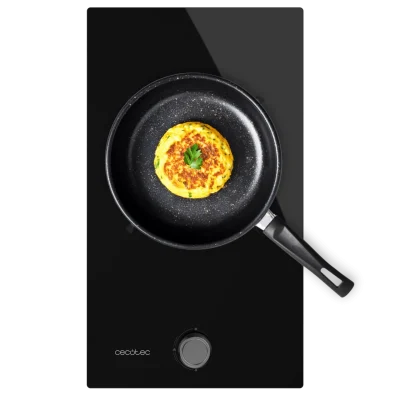 Placa de gas de un quemador Cecotec Bolero Squad G 1200S en cristal templado negro