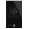 Imagen 3 Placa de gas de cristal negro con un potente quemador Wok, encendido automático y sistema de seguridad FlameControl para una cocina eficiente y segura.