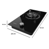 Imagen 4 Placa de gas de cristal negro con un potente quemador Wok, encendido automático y sistema de seguridad FlameControl para una cocina eficiente y segura.