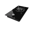 Imagen 5 Placa de gas de cristal negro con un potente quemador Wok, encendido automático y sistema de seguridad FlameControl para una cocina eficiente y segura.
