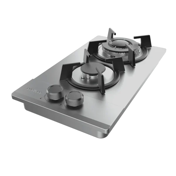 Imagen 5 Placa de gas Bolero Squad G 2200S Inox con 2 quemadores, mandos laterales e ignición integrada. Diseño en acero inoxidable de alta resistencia y seguridad total.
