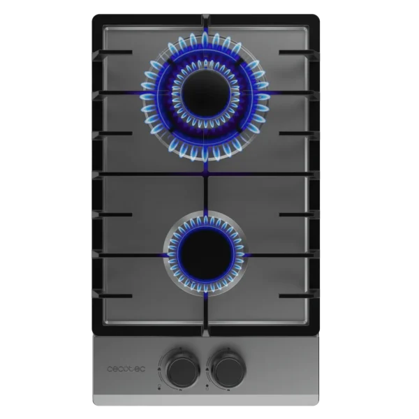 Imagen 2 Placa de gas Bolero Squad G 2200F Inox de 2 fuegos con sistema FFD, mandos integrados y acabado en acero inoxidable. Eficiencia y máxima seguridad en tu cocina.
