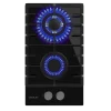 Imagen 2 Placa de gas de cristal templado negro con 2 quemadores, parrillas de hierro fundido y sistema de seguridad termopar. Eficiencia y diseño para tu cocina.