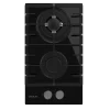 Imagen 3 Placa de gas de cristal templado negro con 2 quemadores, parrillas de hierro fundido y sistema de seguridad termopar. Eficiencia y diseño para tu cocina.