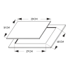 Imagen 6 Placa de gas de cristal templado negro con 2 quemadores, parrillas de hierro fundido y sistema de seguridad termopar. Eficiencia y diseño para tu cocina.