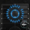 Imagen 8 Placa de gas de cristal templado negro con 2 quemadores, parrillas de hierro fundido y sistema de seguridad termopar. Eficiencia y diseño para tu cocina.