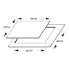 Imagen 6 Placa de gas Bolero Squad G 4200F Glass Black con 4 quemadores, superficie de cristal templado de alta resistencia y sistema de seguridad FlameGuard integrado.