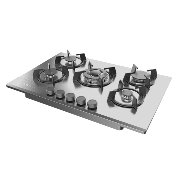 Imagen 5 Placa de gas Bolero Squad G 5200S Inox con 5 quemadores, superficie de acero inoxidable, parrillas de hierro fundido y sistema de seguridad FlameFail.
