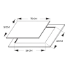 Imagen 5 Placa de gas de cristal templado negro con 5 quemadores Sabaf, parrillas de hierro fundido y autoencendido. Potencia y diseño profesional para tu cocina.