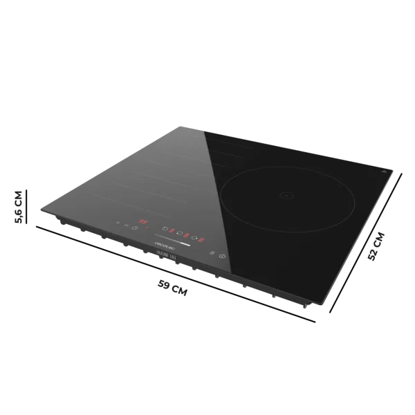 Imagen 3 Placa de inducción Bolero Squad I 3001 Fullflex de 6600 W. Cuenta con zona flexible, 9 niveles de potencia, control Touch Slider y función Booster rápida.