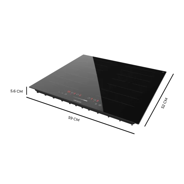 Imagen 4 Placa de inducción Bolero Squad I 4001 Fullflex de 7200 W. Incluye zona flexible, 9 niveles de potencia, Touch Slider y funciones de seguridad Stop&Go y Kid Lock.