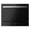 Imagen 2 Lavavajillas compacto Bolero Aguazero 2400 Black Glass con capacidad para 6 cubiertos, acabado cristal negro, clase energética D y 5 programas de lavado.