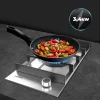 Imagen 7 Placa de gas de acero inoxidable con 4 quemadores, sistema de seguridad termopar y encendido automático. Potencia total de 7 kW para una cocina eficiente.
