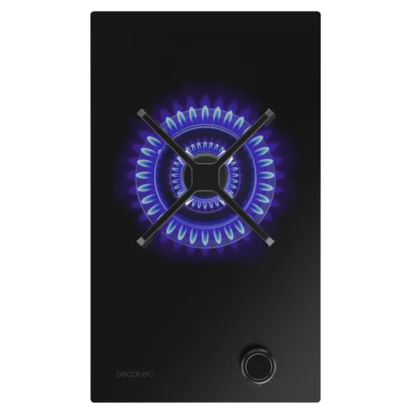Imagen 2 Placa de gas Bolero Squad G 1400S Nano Glass de Cecotec con 4 fuegos, superficie de cristal templado, mandos integrados y sistema de seguridad FlameFail.