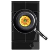 Placa de gas Bolero Squad G 1400F Glass Black con cuatro quemadores y superficie de cristal negro templado