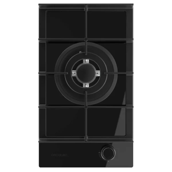 Imagen 3 Placa de gas Bolero Squad G 1400F Glass Black con 4 fuegos, superficie de cristal templado, encendido automático y sistema de seguridad FlameOut integrado.