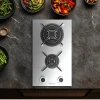Imagen 7 Placa de gas Cecotec Bolero Squad G 2400S Inox con 2 fuegos, acabado en acero inoxidable, encendido automático y sistema de seguridad para una cocina eficiente.