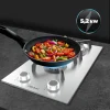 Imagen 8 Placa de gas Cecotec Bolero Squad G 2400S Inox con 2 fuegos, acabado en acero inoxidable, encendido automático y sistema de seguridad para una cocina eficiente.
