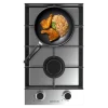 Placa de gas de dos fuegos Bolero Squad G 2400F Inox en acero inoxidable con parrilla de hierro fundido