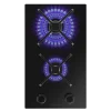 Imagen 2 Placa de gas de 4 fuegos con cristal Nano Glass, quemadores Sabaf de alta eficiencia, parrillas de hierro fundido y sistema de seguridad FlameFailure integrado.