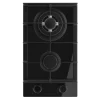 Imagen 3 Placa de gas Bolero Squad G 2400F Glass Black con 4 fuegos, superficie de cristal templado negro, autoencendido integrado y sistema de seguridad termopar.