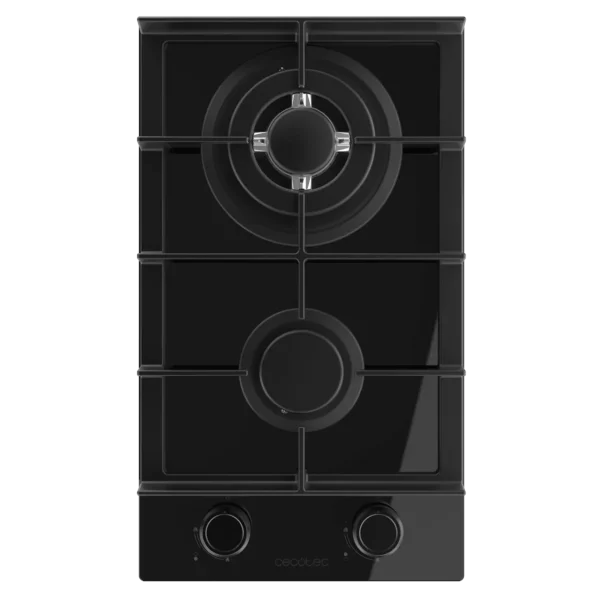 Imagen 3 Placa de gas Bolero Squad G 2400F Glass Black con 4 fuegos, superficie de cristal templado negro, autoencendido integrado y sistema de seguridad termopar.