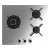 Imagen 3 Placa de gas Bolero Squad G 3400S Inox con 3 quemadores, incluyendo un potente quemador Triple Ring. Superficie de acero inoxidable y sistema de seguridad FFD.