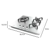 Imagen 4 Placa de gas Bolero Squad G 3400S Inox con 3 quemadores, incluyendo un potente quemador Triple Ring. Superficie de acero inoxidable y sistema de seguridad FFD.