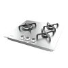 Imagen 5 Placa de gas Bolero Squad G 3400S Inox con 3 quemadores, incluyendo un potente quemador Triple Ring. Superficie de acero inoxidable y sistema de seguridad FFD.
