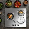 Imagen 7 Placa de gas Bolero Squad G 3400S Inox con 3 quemadores, incluyendo un potente quemador Triple Ring. Superficie de acero inoxidable y sistema de seguridad FFD.