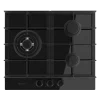 Imagen 3 Placa de gas Bolero Squad G 3400F Glass Black con 3 quemadores, superficie de cristal templado, parrillas de hierro fundido y sistema de seguridad Termopar.