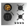 Vista superior de la placa de gas Bolero Squad G 4400S Inox de Cecotec con 4 quemadores y parrillas esmaltadas