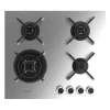 Imagen 3 Placa de gas Bolero Squad G 4400S Inox de Cecotec con 4 quemadores, superficie de acero inoxidable, mandos mecánicos y sistema de seguridad termopar.