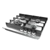 Imagen 5 Placa de gas Bolero Squad G 4400F Inox de 4 fuegos con acabado en acero inoxidable, parrillas de hierro fundido, autoencendido y sistema de seguridad FFD.